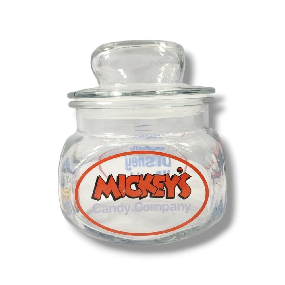 Disneyland Mickey's Candy Company Candy Jar w/ Lid Anchor Hocking USA